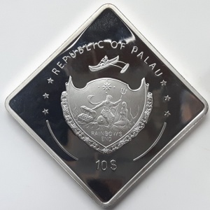 Аверс монеты Палау, 10 долларов, 2010, Самые большие линкоры - Richelieu