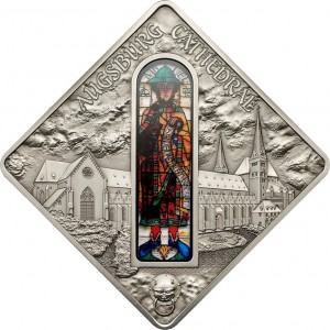 Реверс монеты Палау, 10 долларов, 2012, Священное искусство - Аугсбургский собор