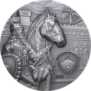 Аверс монеты Палау, 10 долларов, 2021, Затерянная цивилизация - Вавилон