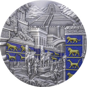 Реверс монеты Палау, 10 долларов, 2021, Затерянная цивилизация - Вавилон