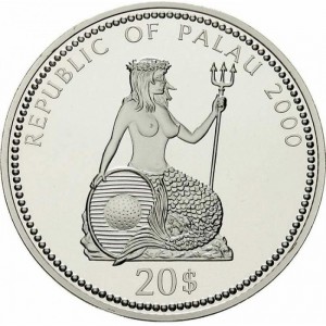 Аверс монеты Палау, 20 долларов, 2000, Кораблекрушение