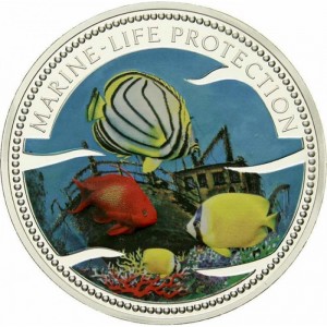 Реверс монеты Палау, 20 долларов, 2000, Кораблекрушение