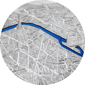 Реверс монеты Палау, 50 долларов, 2021, Метрополисы от Тиффани - Париж