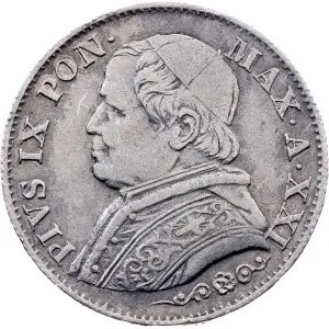 Аверс монеты Папская область, 5 сольдо, 1866-1867