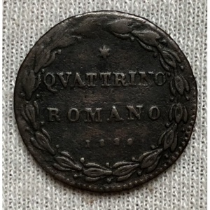 Реверс монеты Папская область, 1 кваттрино, 1829