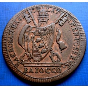 Аверс монеты Папская область, 1 байокко, 1801