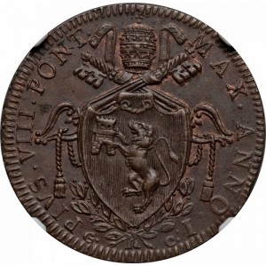 Аверс монеты Папская область, 1 байокко, 1829