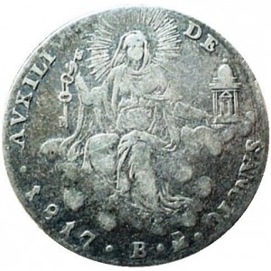Реверс монеты Папская область, 1 джулио, 1816-1817