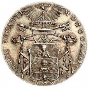 Аверс монеты Папская область, 2 джулио, 1823