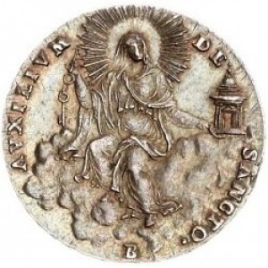 Реверс монеты Папская область, 2 джулио, 1823