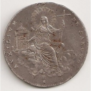 Реверс монеты Папская область, ½ скудо, 1829