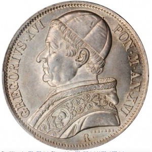 Аверс монеты Папская область, 1 скудо, 1835-1846