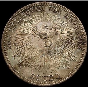 Реверс монеты Папская область, 1 скудо, 1846