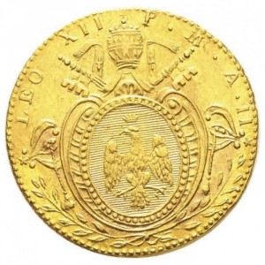 Аверс монеты Папская область, 1 доппия, 1823-1824