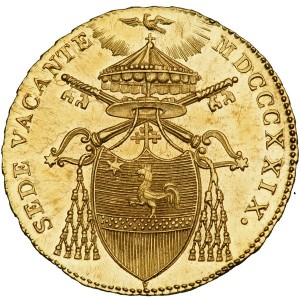 Аверс монеты Папская область, 1 доппия, 1829