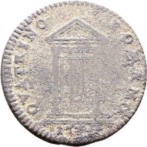 Реверс монеты Папская область, 1 кваттрино, 1750