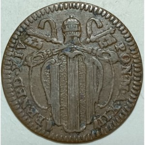 Аверс монеты Папская область, 1 кваттрино, 1751-1752
