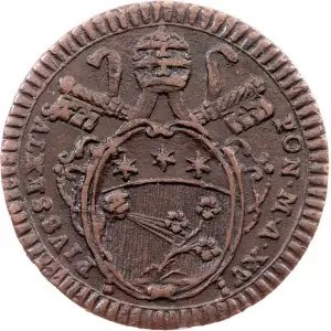 Аверс монеты Папская область, ½ байокко, 1786-1797