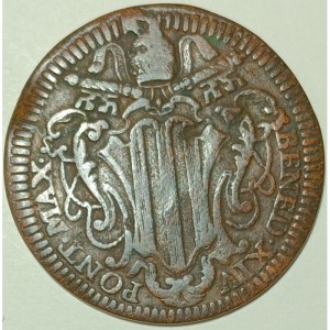 Аверс монеты Папская область, 1 байокко, 1740