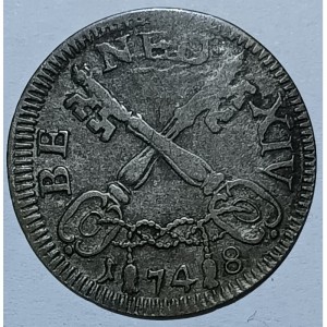 Аверс монеты Папская область, 2 байокко, 1746-1749