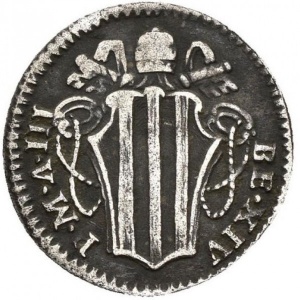 Аверс монеты Папская область, ½ гроссо, 1740-1747