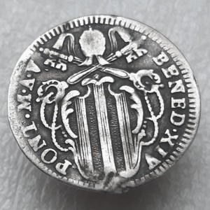 Аверс монеты Папская область, 1 гроссо, 1743-1747