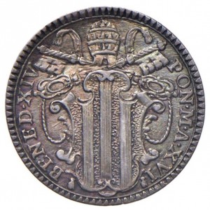 Аверс монеты Папская область, 1 гроссо, 1751-1755