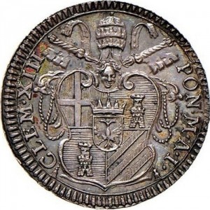 Аверс монеты Папская область, 1 гроссо, 1758