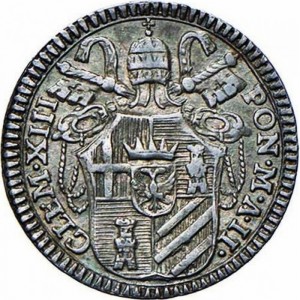 Аверс монеты Папская область, 1 гроссо, 1760