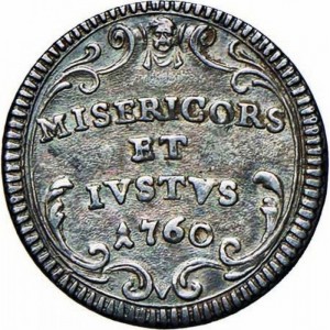 Реверс монеты Папская область, 1 гроссо, 1760