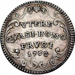 Реверс монеты Папская область, 1 гроссо, 1762