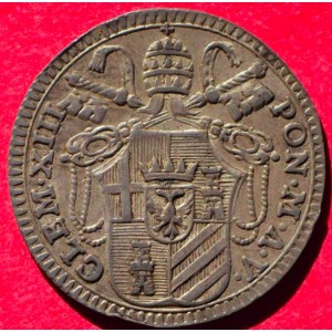 Аверс монеты Папская область, 1 гроссо, 1763-1767