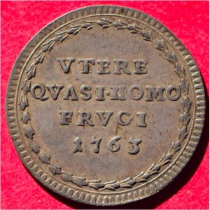 Реверс монеты Папская область, 1 гроссо, 1763-1767