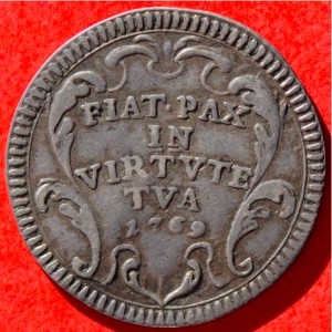 Реверс монеты Папская область, 1 гроссо, 1769-1774