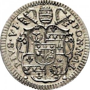 Аверс монеты Папская область, 1 гроссо, 1775