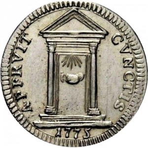 Реверс монеты Папская область, 1 гроссо, 1775