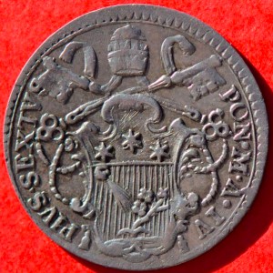 Аверс монеты Папская область, 1 гроссо, 1777-1783