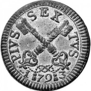 Аверс монеты Папская область, 8 байокко, 1793