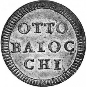 Реверс монеты Папская область, 8 байокко, 1793
