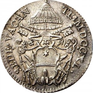 Аверс монеты Папская область, 1 джулио, 1740, Вакантный престол