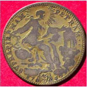 Реверс монеты Папская область, 1 джулио, 1760