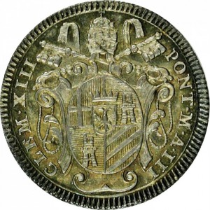 Аверс монеты Папская область, 1 джулио, 1761