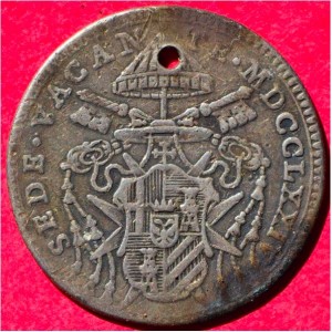 Аверс монеты Папская область, 1 джулио, 1774