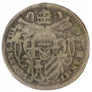 Аверс монеты Папская область, 2 джулио, 1758-1769