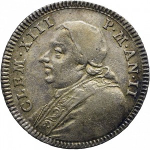 Аверс монеты Папская область, 2 джулио, 1760-1761