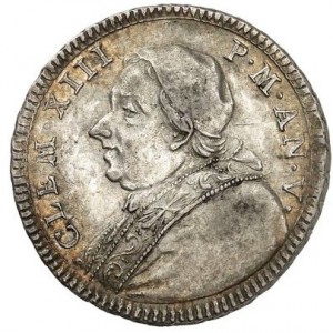Аверс монеты Папская область, 2 джулио, 1762-1766