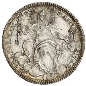 Реверс монеты Папская область, 2 джулио, 1762-1766