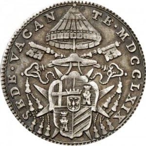 Аверс монеты Папская область, 2 джулио, 1769