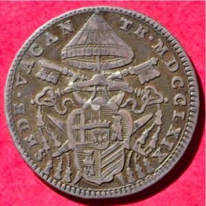 Аверс монеты Папская область, 2 джулио, 1774