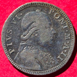 Аверс монеты Папская область, 2 джулио, 1776-1777